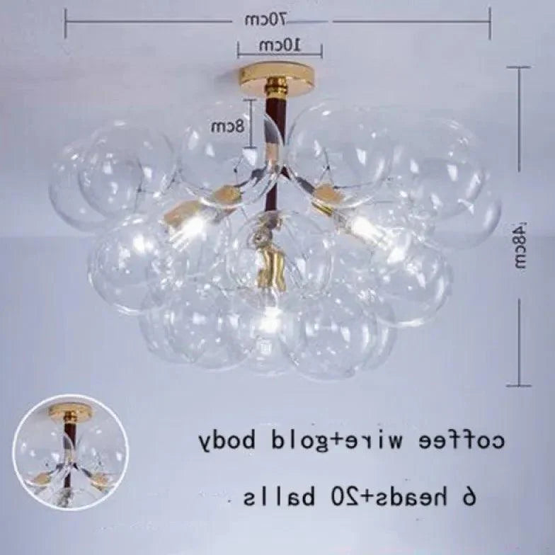 Transparent Glass Bubble Artistic Chandelier for Modern Homes | Rebooters - Rebooters