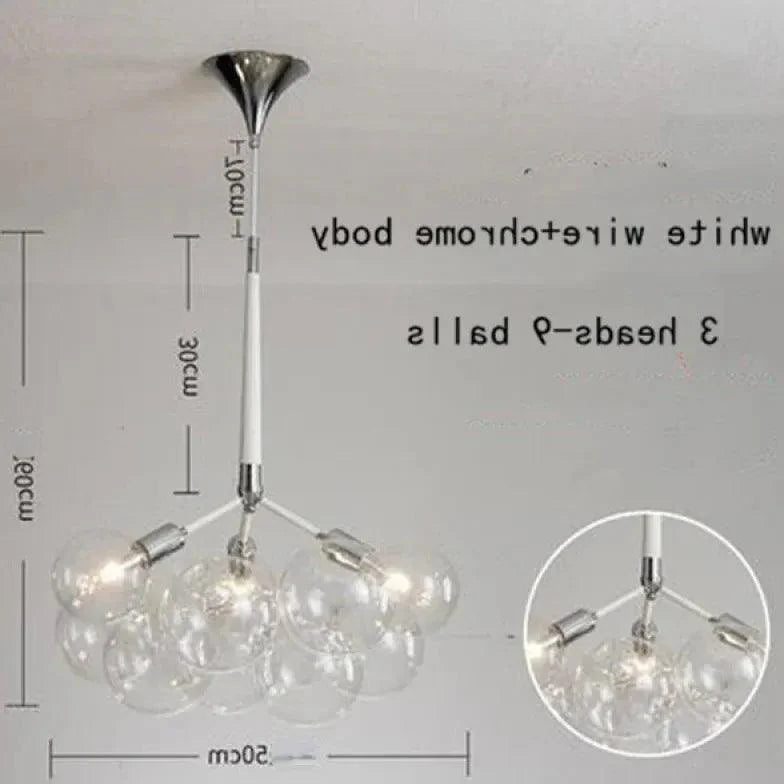 Transparent Glass Bubble Artistic Chandelier for Modern Homes | Rebooters - Rebooters