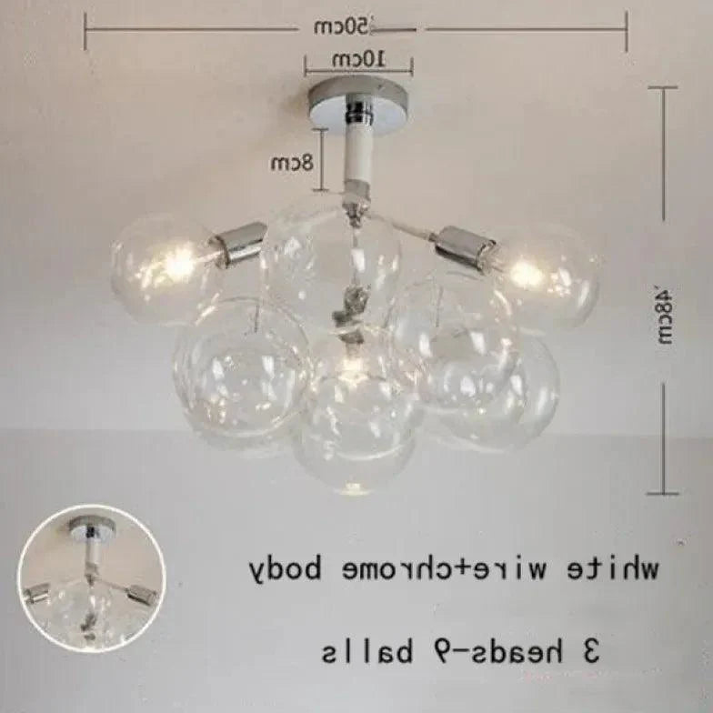 Transparent Glass Bubble Artistic Chandelier for Modern Homes | Rebooters - Rebooters