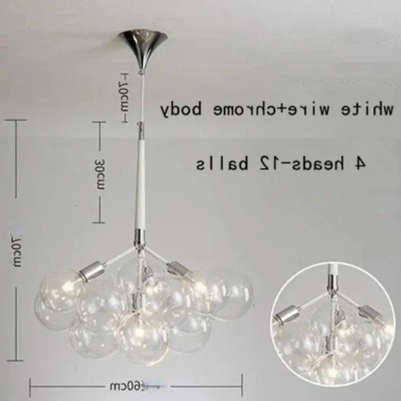 Transparent Glass Bubble Artistic Chandelier for Modern Homes | Rebooters - Rebooters