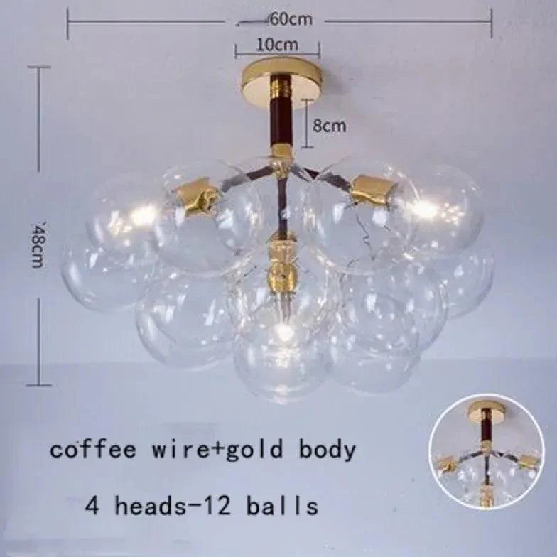 Transparent Glass Bubble Artistic Chandelier for Modern Homes | Rebooters - Rebooters