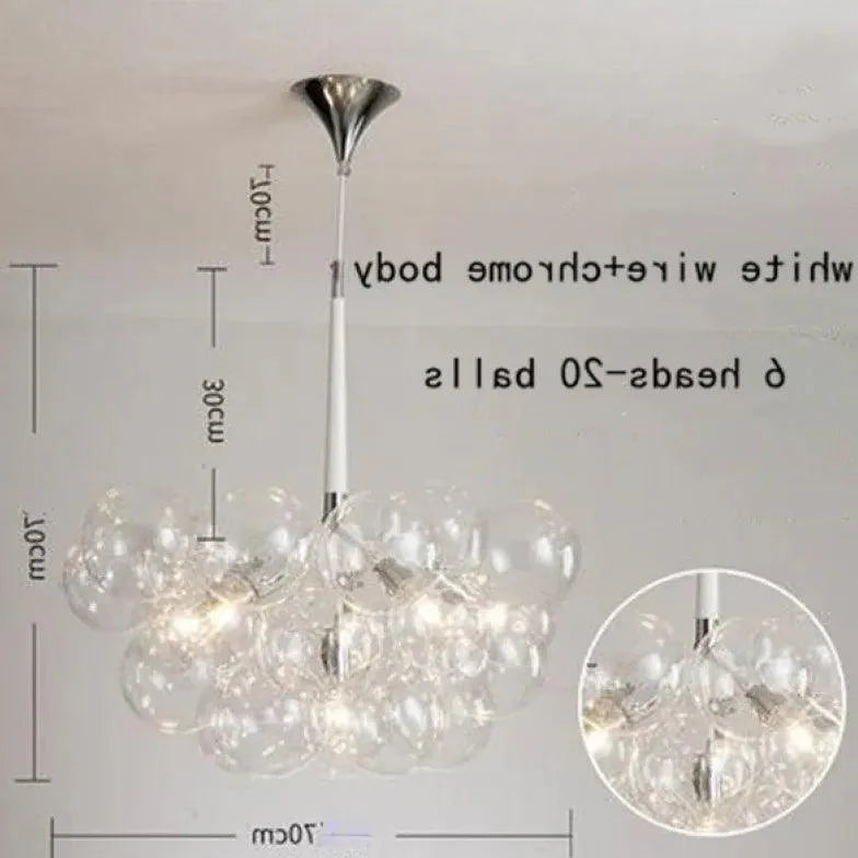 Transparent Glass Bubble Artistic Chandelier for Modern Homes | Rebooters - Rebooters