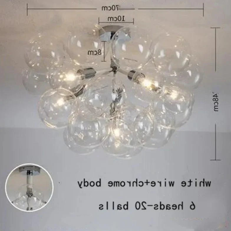 Transparent Glass Bubble Artistic Chandelier for Modern Homes | Rebooters - Rebooters