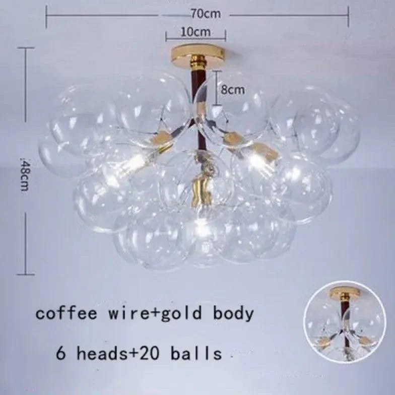 Transparent Glass Bubble Artistic Chandelier for Modern Homes | Rebooters - Rebooters