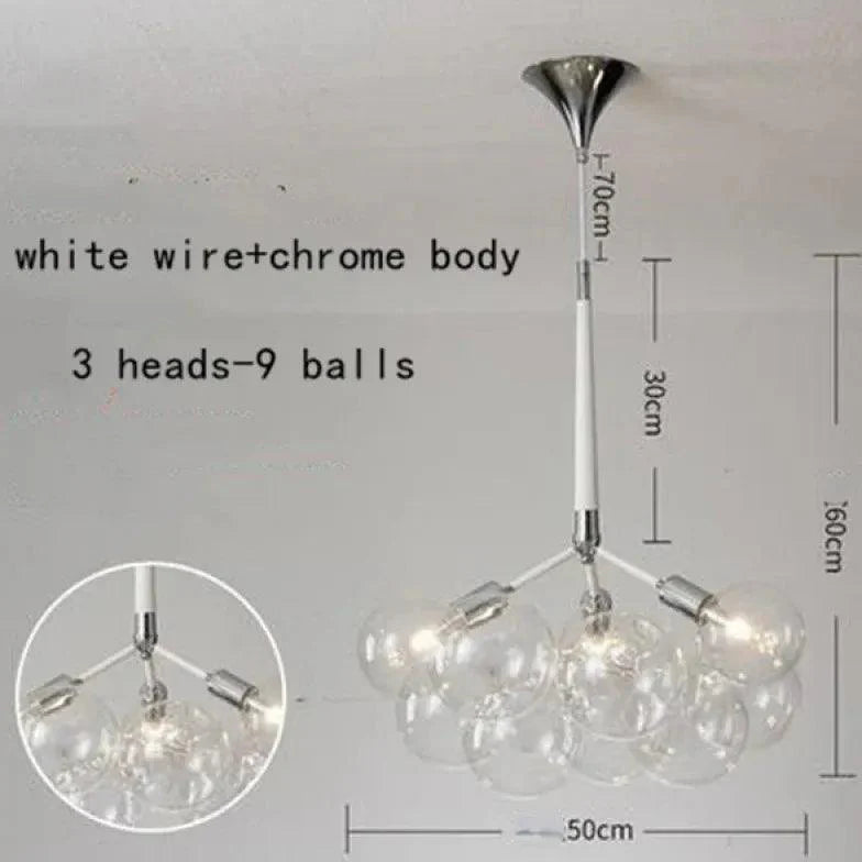 Transparent Glass Bubble Artistic Chandelier for Modern Homes | Rebooters - Rebooters