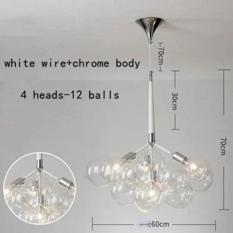 Transparent Glass Bubble Artistic Chandelier for Modern Homes | Rebooters - Rebooters