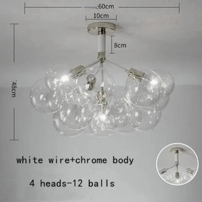 Transparent Glass Bubble Artistic Chandelier for Modern Homes | Rebooters - Rebooters