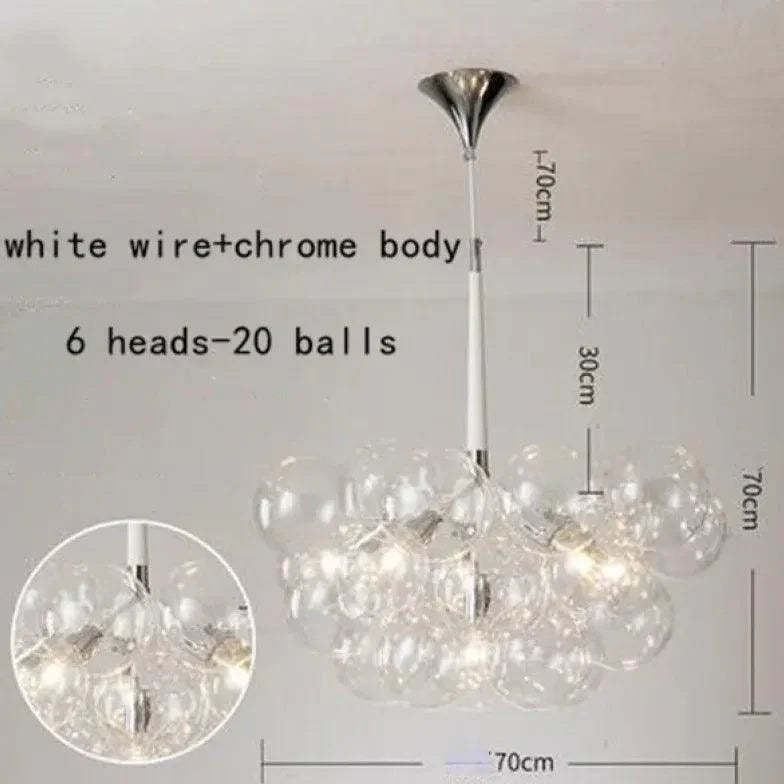 Transparent Glass Bubble Artistic Chandelier for Modern Homes | Rebooters - Rebooters