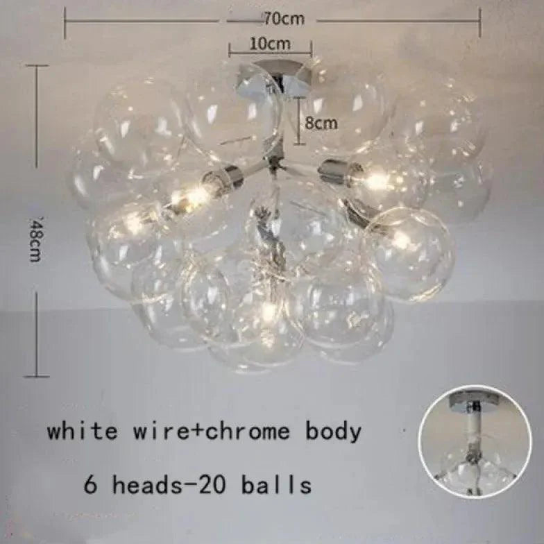 Transparent Glass Bubble Artistic Chandelier for Modern Homes | Rebooters - Rebooters