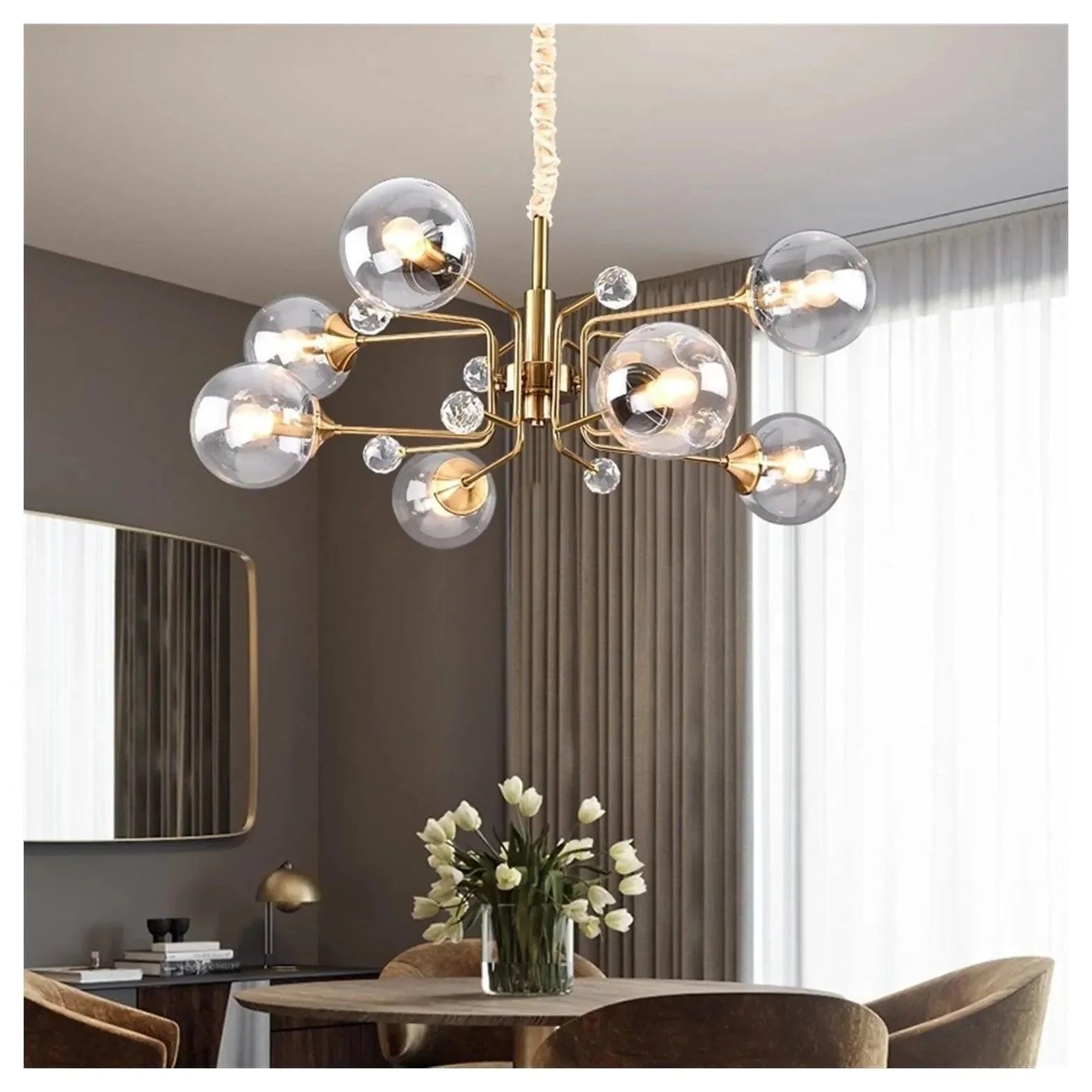 Adjustable Flow Line Modern Chandelier for Living Room | Rebooters - Rebooters