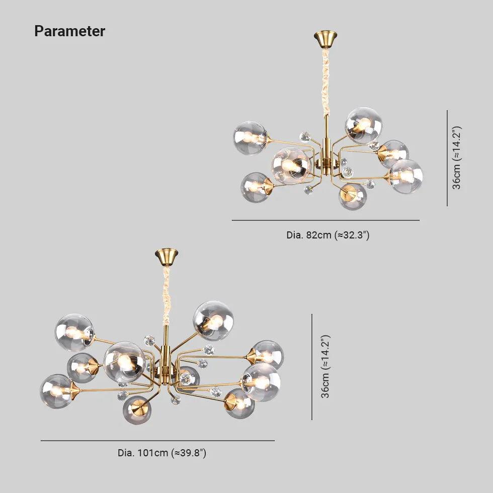 Adjustable Flow Line Modern Chandelier for Living Room | Rebooters - Rebooters