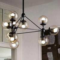 Clear Glass Multi-Sphere Modern Chandelier for Home Décor | Rebooters - Rebooters