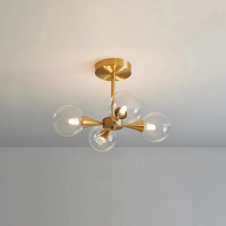 Spherical Gold Metal for Dining Room Chandelier Design | Rebooters - Rebooters