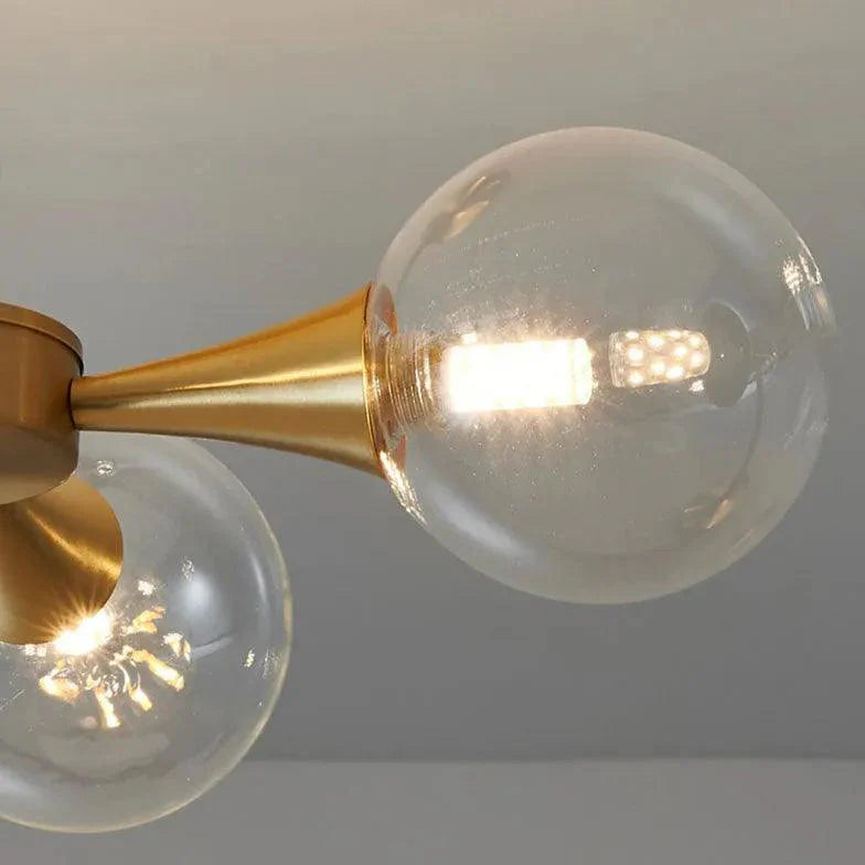 Spherical Gold Metal for Dining Room Chandelier Design | Rebooters - Rebooters