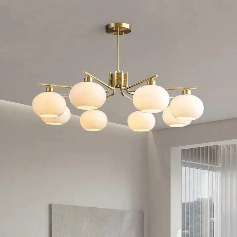 Multi-Head Glass Modern Chandelier for Living Room Decor | Rebooters - Rebooters