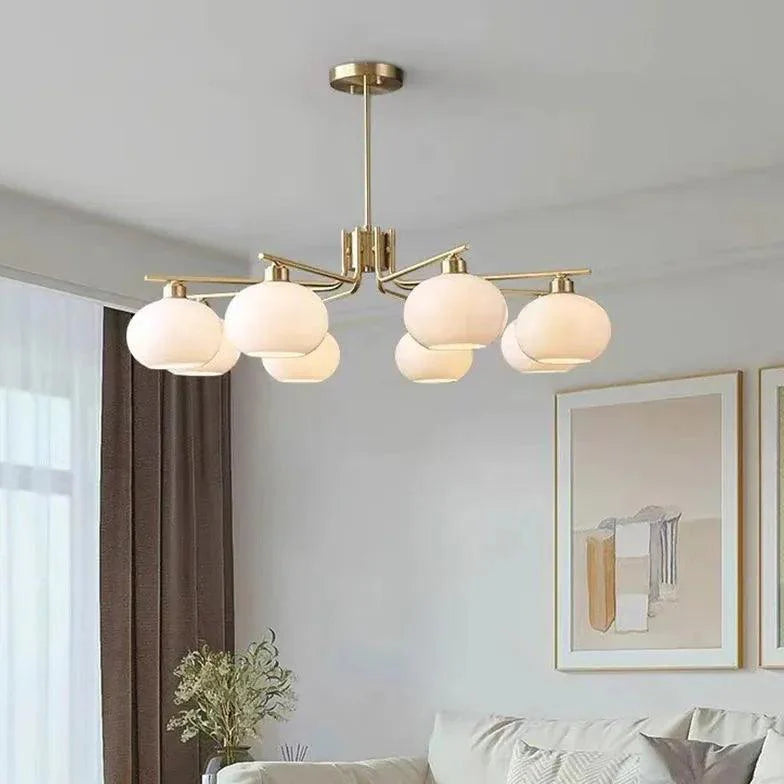 Multi-Head Glass Modern Chandelier for Living Room Decor | Rebooters - Rebooters