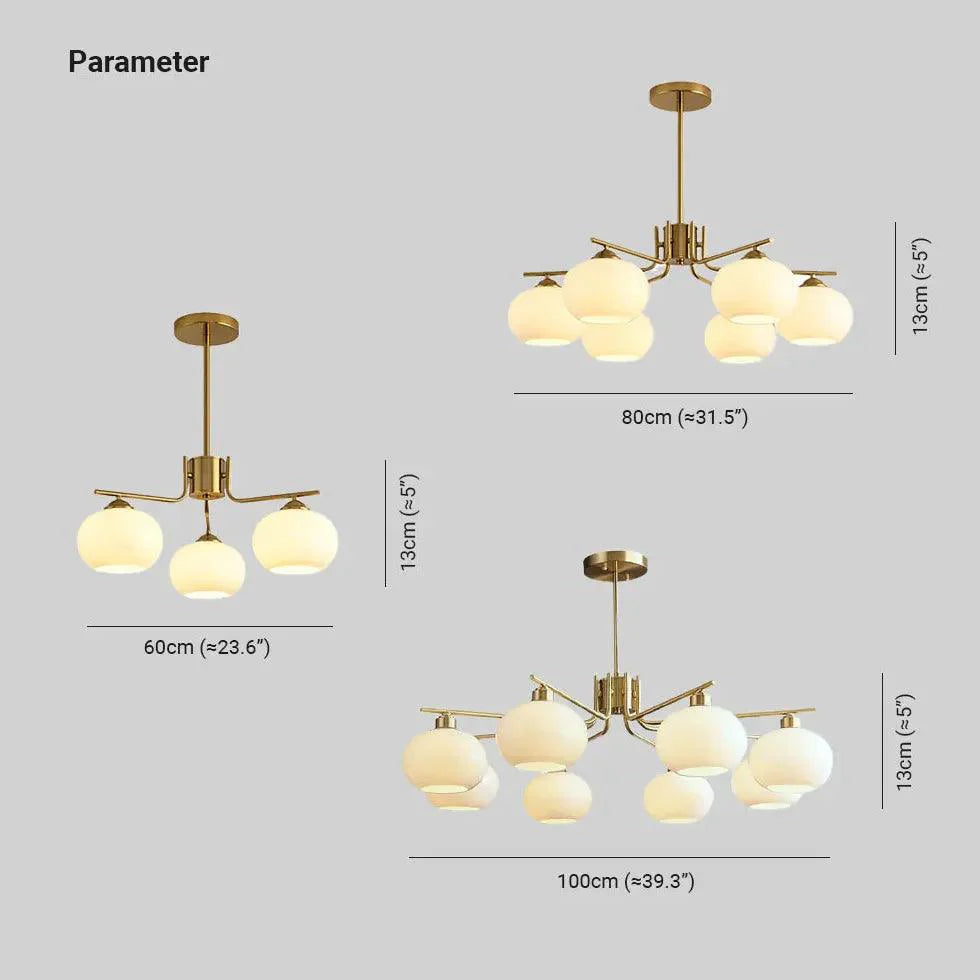 Multi-Head Glass Modern Chandelier for Living Room Decor | Rebooters - Rebooters