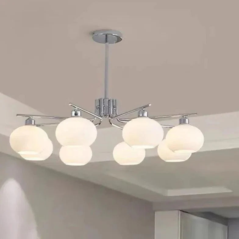 Multi-Head Glass Modern Chandelier for Living Room Decor | Rebooters - Rebooters