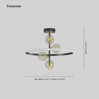 Ring-Shaped Multi-Glass Ball for Bedroom Pendant Light Fixture - Rebooters