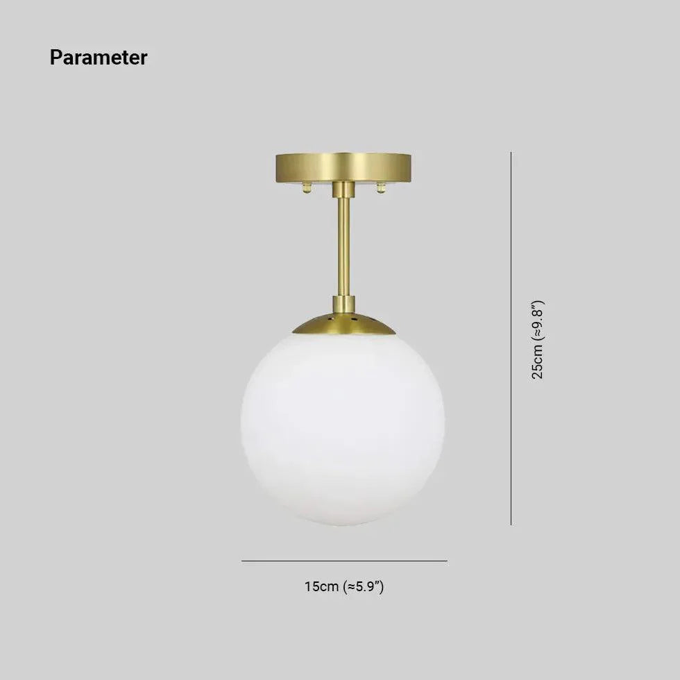 White Glass Ball Minimalist Modern Pendant Light Fixture - Rebooters