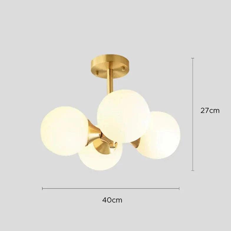 Four White Globe Modern Pendant Light for Indoor Spaces - Rebooters