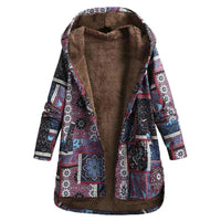 Womens Chic Vintage Hooded Winter Coat for Timeless Style - Rebooters