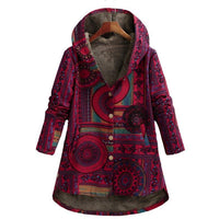 Womens Chic Vintage Hooded Winter Coat for Timeless Style - Rebooters