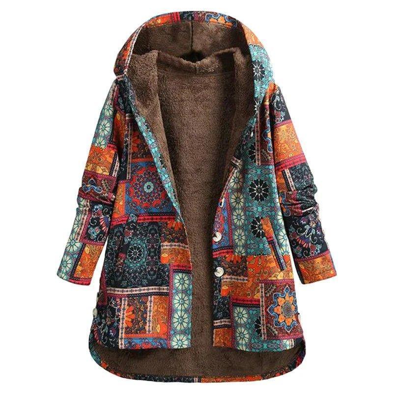 Womens Chic Vintage Hooded Winter Coat for Timeless Style - Rebooters