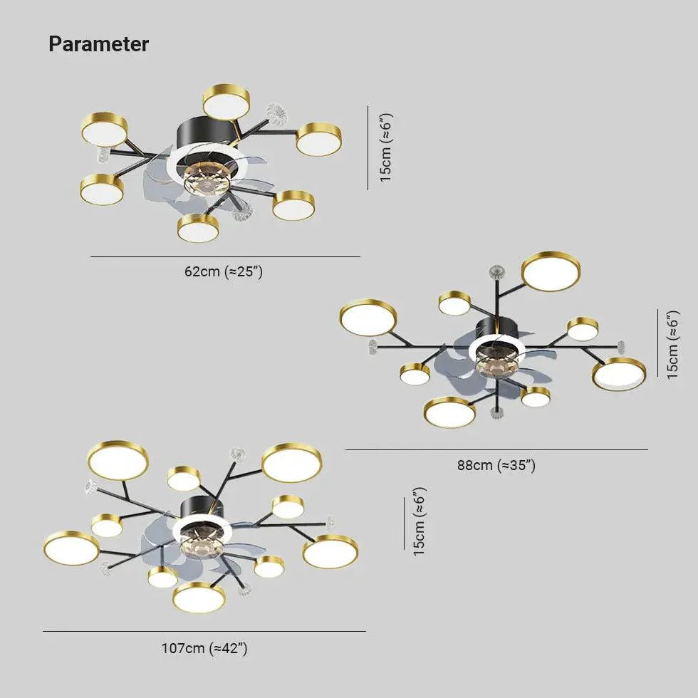 Ceiling Fan with Light Minimalist Chandelier for Home Use | Rebooters - Rebooters