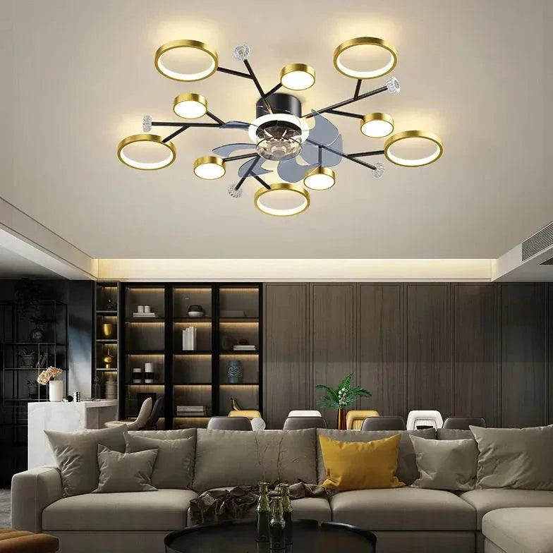 Ceiling Fan with Light Minimalist Chandelier for Home Use | Rebooters - Rebooters