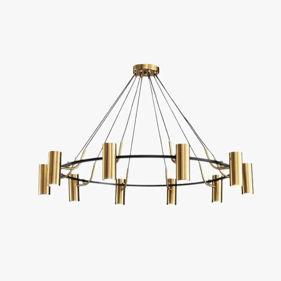 Metallic Shine Multi-head Gold Modern Chandelier Light | Rebooters - Rebooters