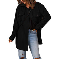 Chic Women's Cozy Woolen Coat for Effortless Style Fashion - Womens Jackets Rebooters