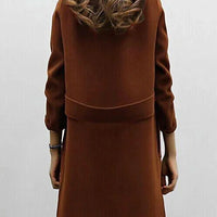 Womens Timeless Double-Breasted Wool Blend Coat - Rebooters